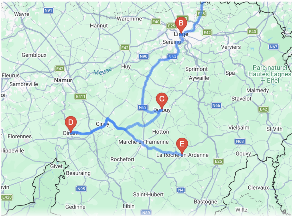 Belgian ardennes road trip itinerary