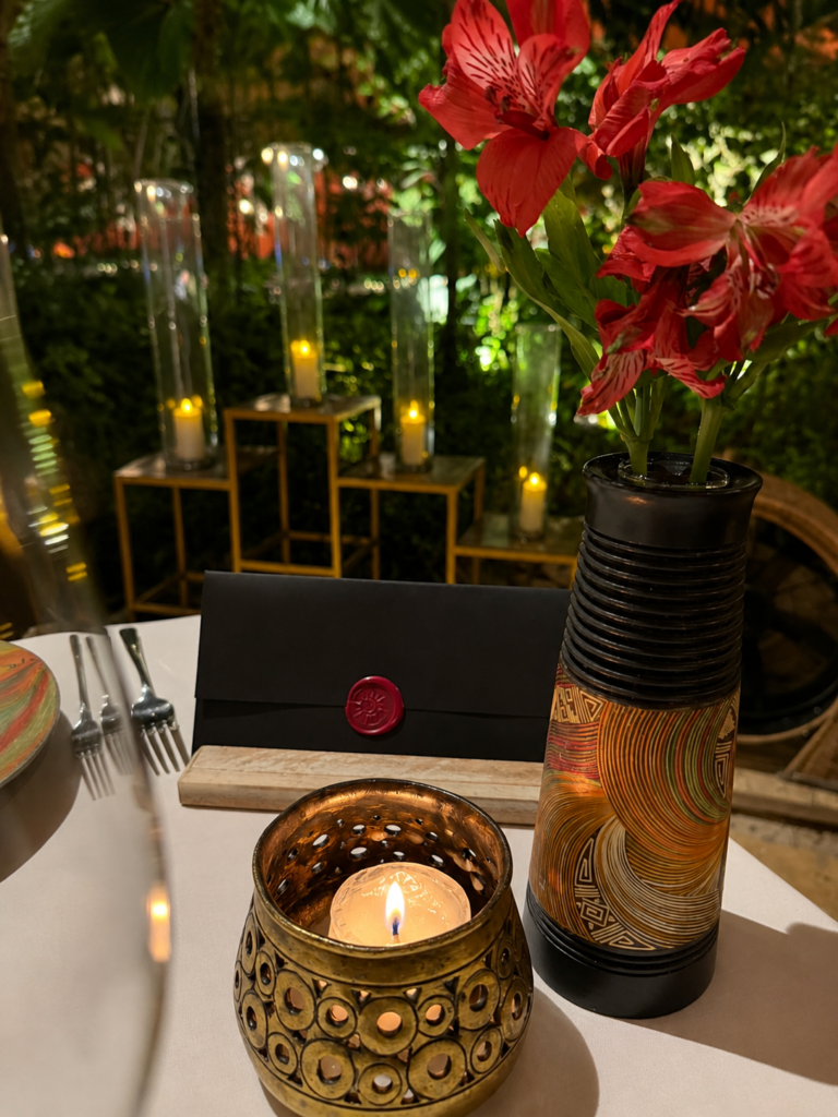 Table at restaurant 1621 Cartagena, Colombia