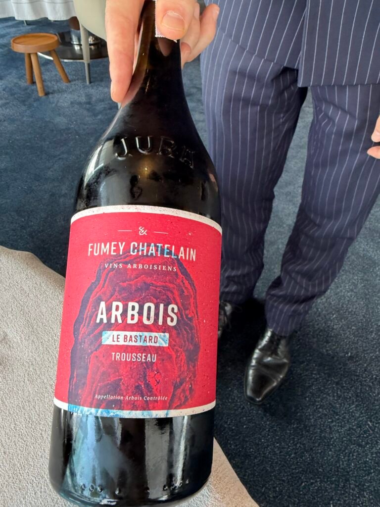 Bottle of French red wine at Blue by Alain Ducasse in Bangkok