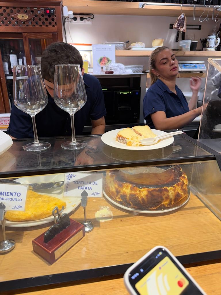 Cheesecake at La Vinya, San Sebastian food guide